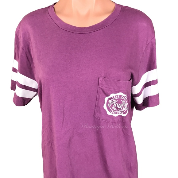 VS Pink Varsity T-Shirt Size Small - Picture 2 of 5